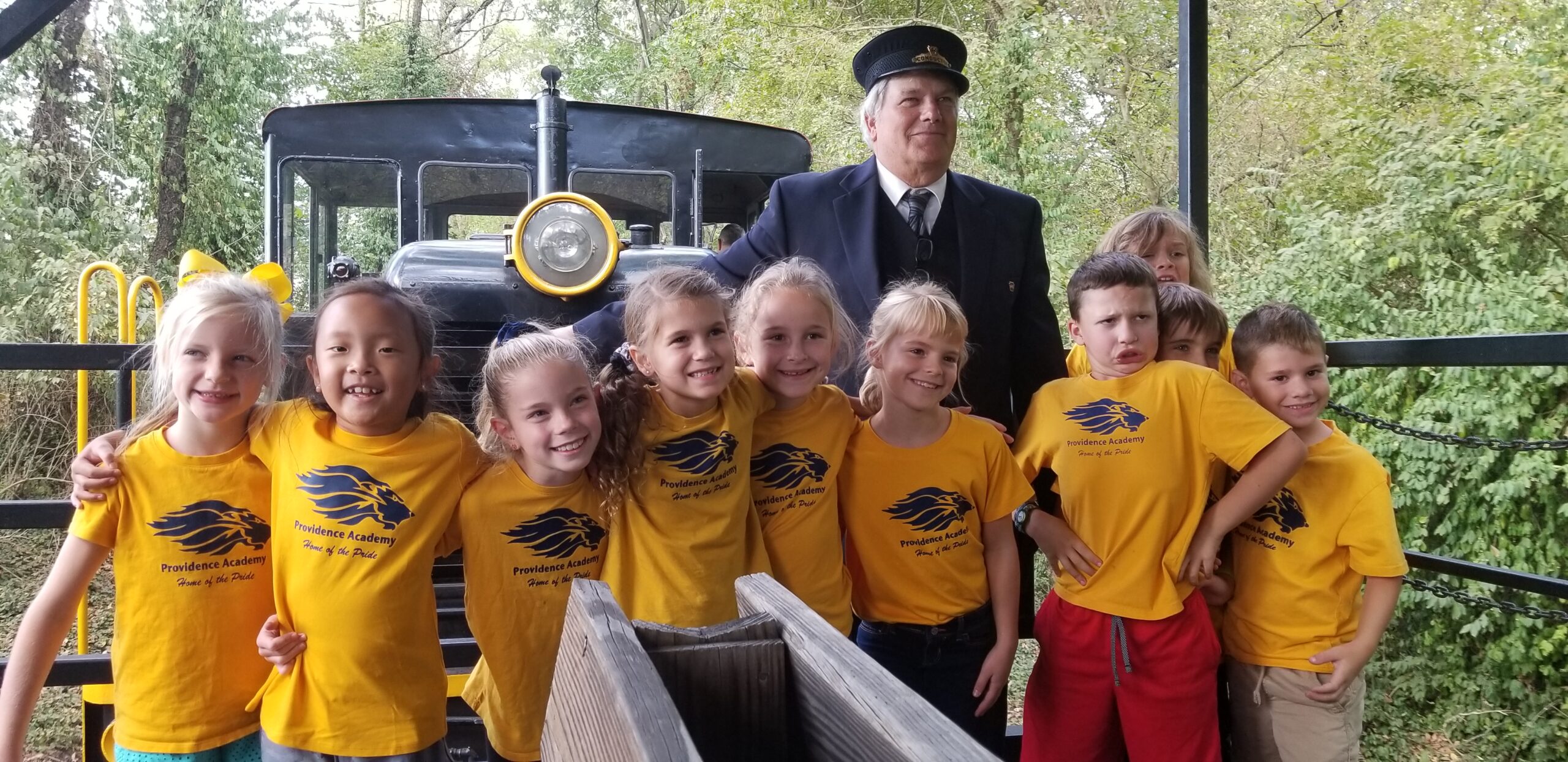 Lower School with Train Conductor