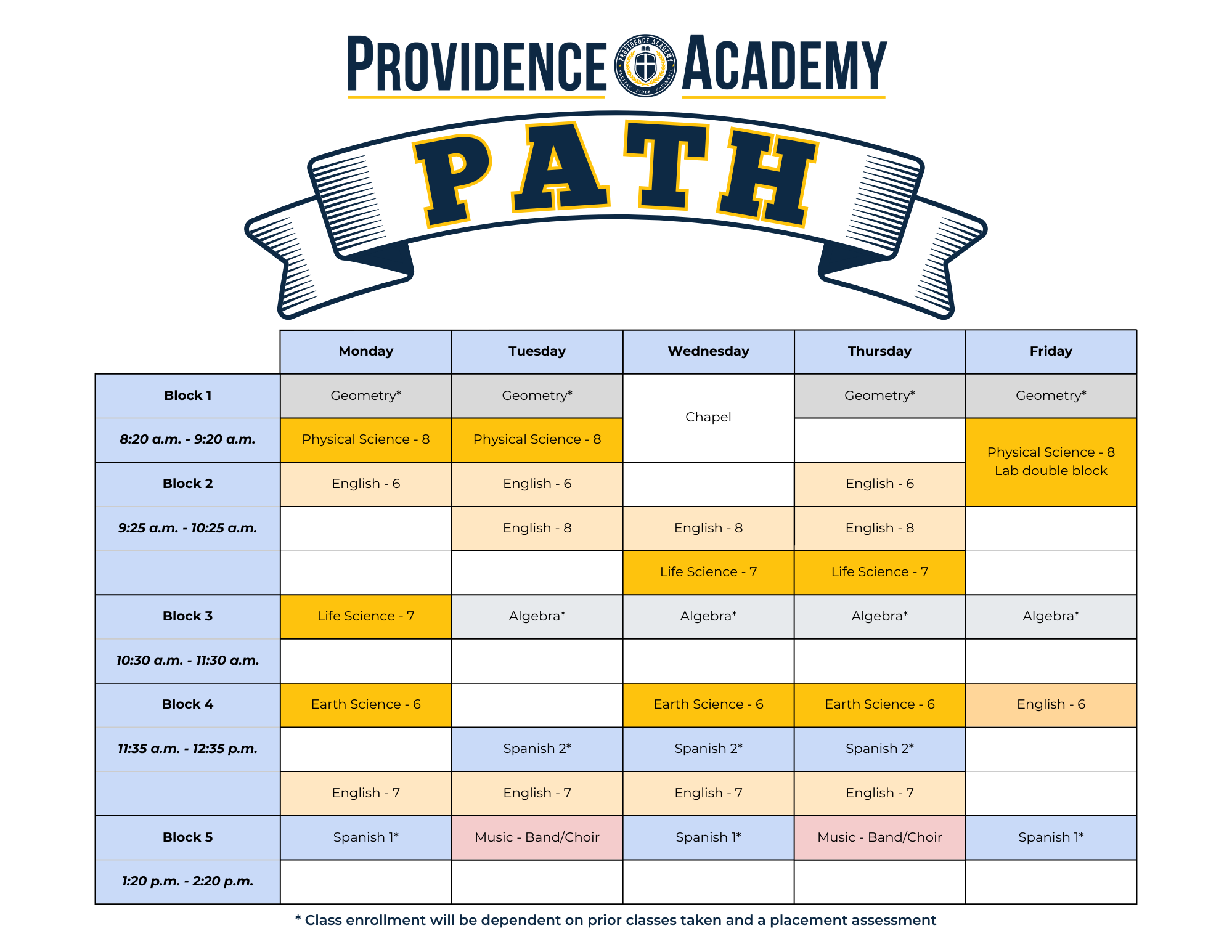 PATH Schedule AW